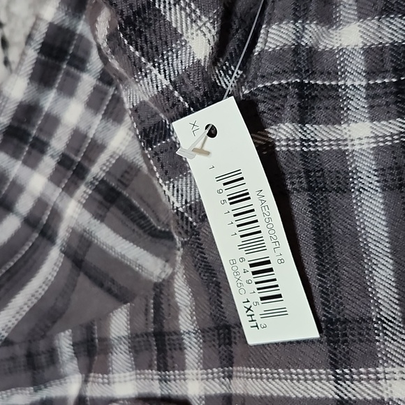 AMAZON ESSENTIAL SLIM-FIT GRAY FLANNEL POCKETS LONG-SLEEVED SHIRT JACKET - Picture 9 of 13